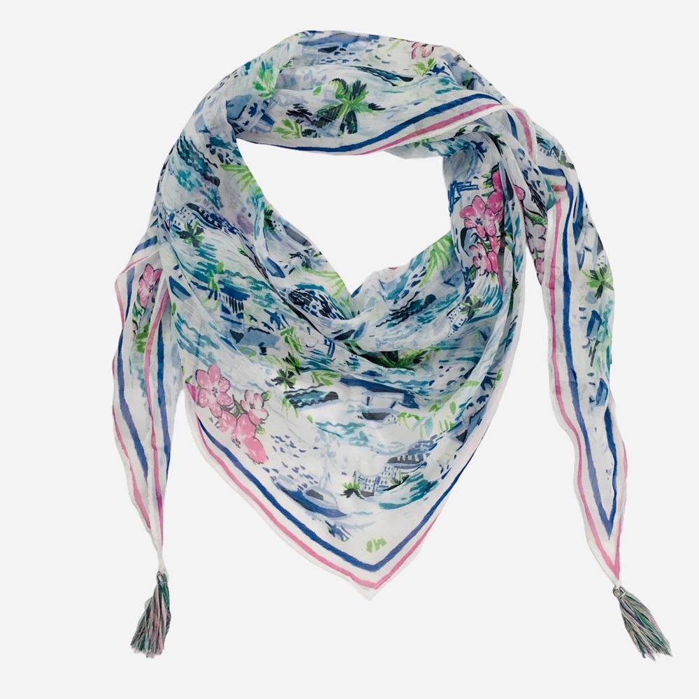 J. Jill Tropical Toile Diamond Scarf